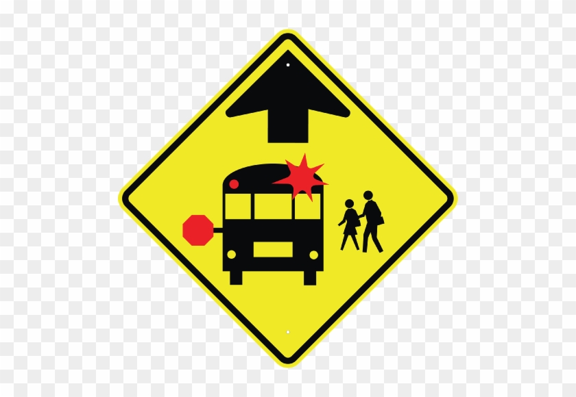 Related Products - School Bus Stop Ahead Sign #662156