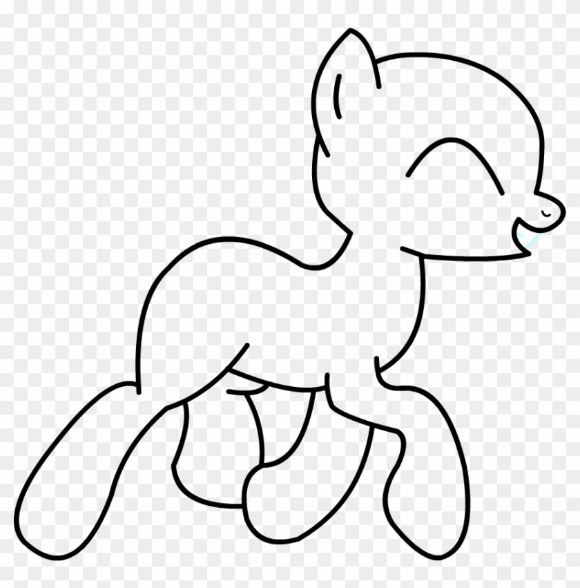 Shocked Pony Base By Stratolicious On Clipart Library - Line Art #662679