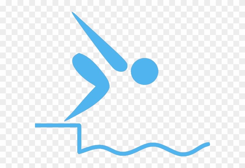 Swimmer Blue Clip Art - Swimming Pictogram #662710