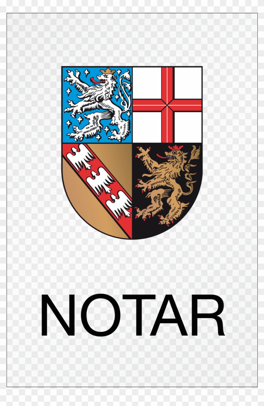 Notarschild 200 X 300 Mm - Saarland Wappen #663516