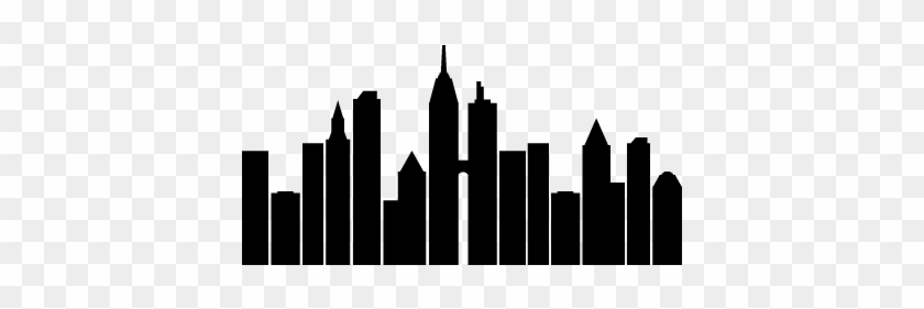 City Skyline Silhouette Wall Quotesâ„¢ Wall Art Decal - Siluet Art Wall City #664127