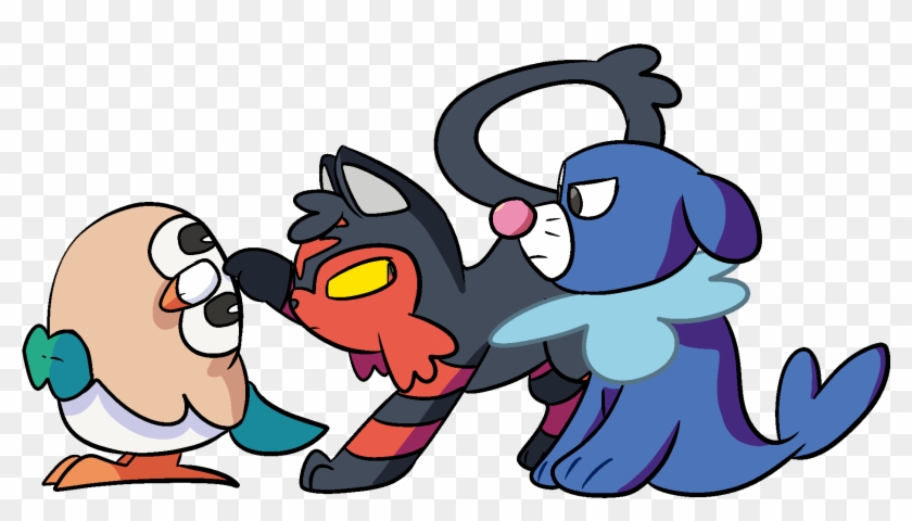 Spectrumspace Rowlet, Litten, Popplio By Spectrumspace - Litten Popplio And Rowlet #666768