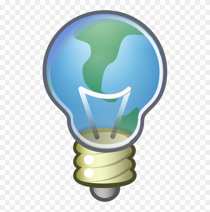 File - Global Thinking - Svg - Light Bulb Icon #668281