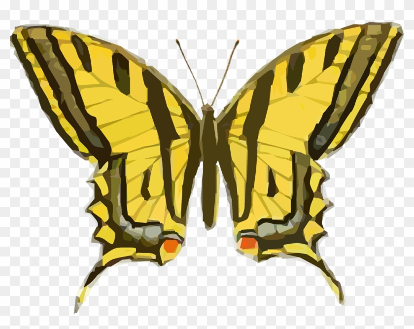 Butterfly Insect Vintage Clothing Clip Art - Vintage Yellow Butterfly Png #670761