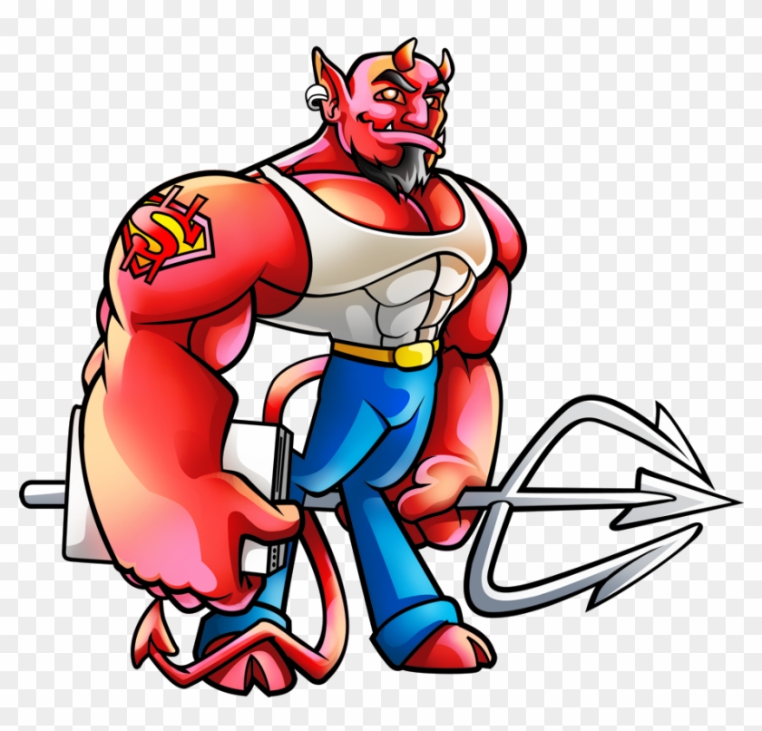 Hell Guy Mascot - Cartoon #671618