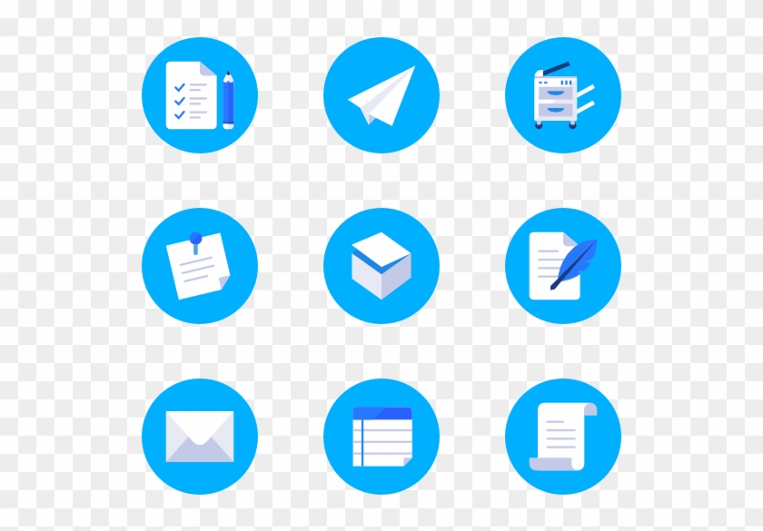 Office 42 Icons - Blue Icons #676060