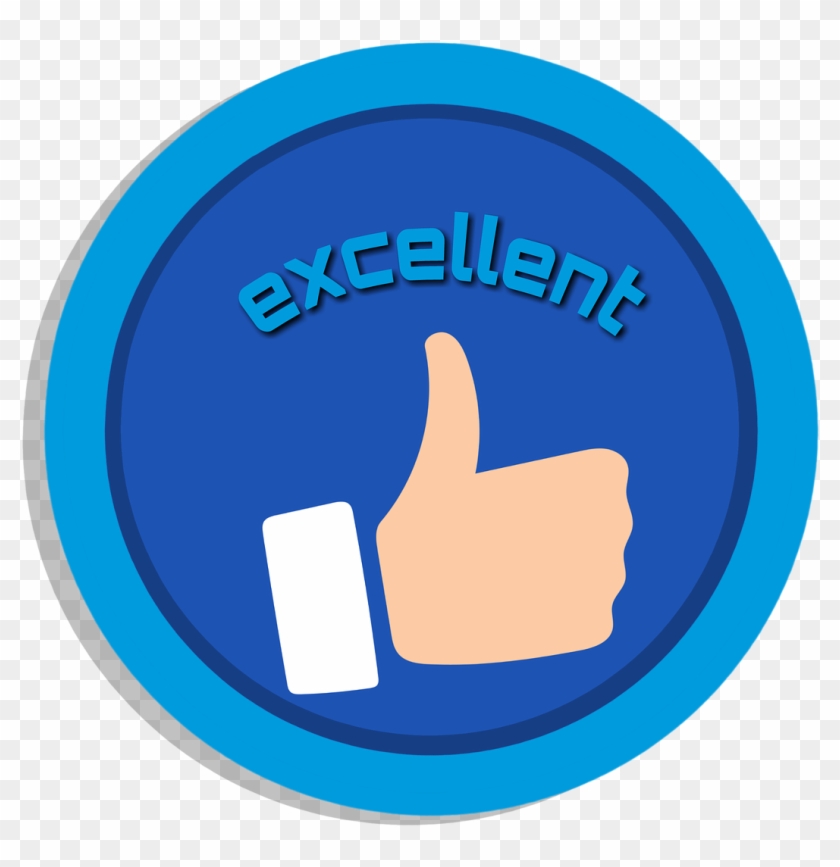 Like Motivation Word Excellent Blue Icon Clipart - Circle #121509