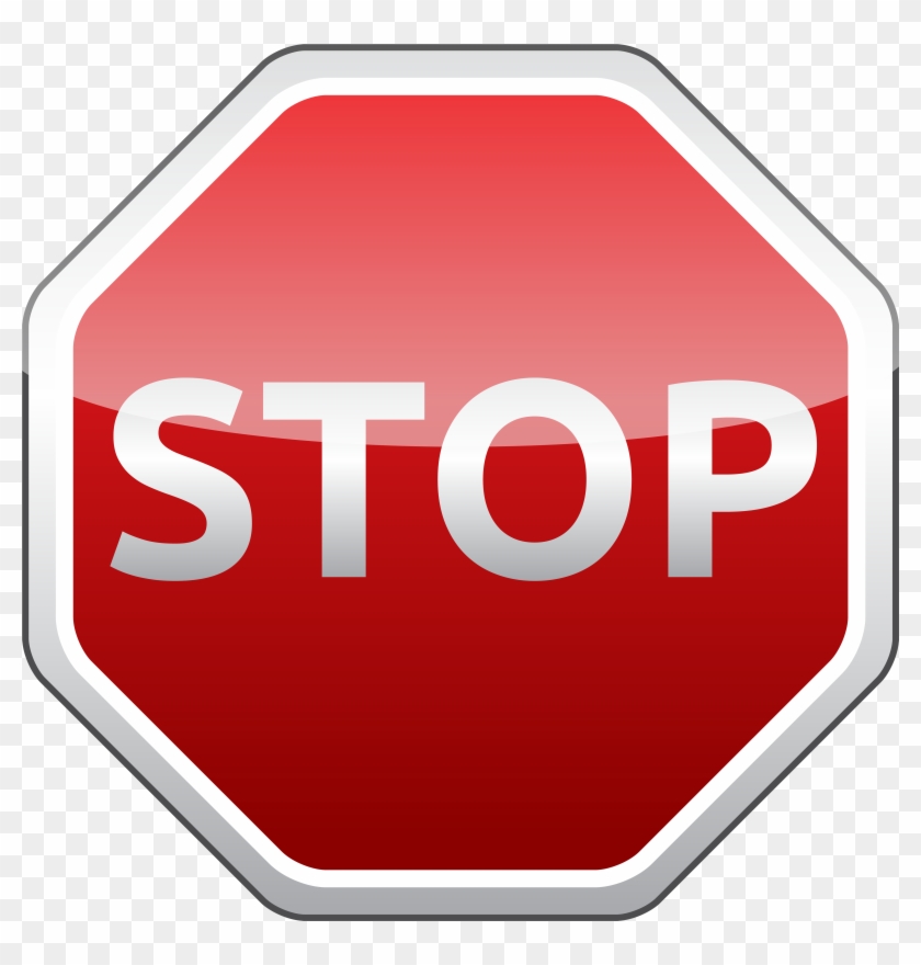 Stop Sign Png Clipart - Stop Clipart Png #124390