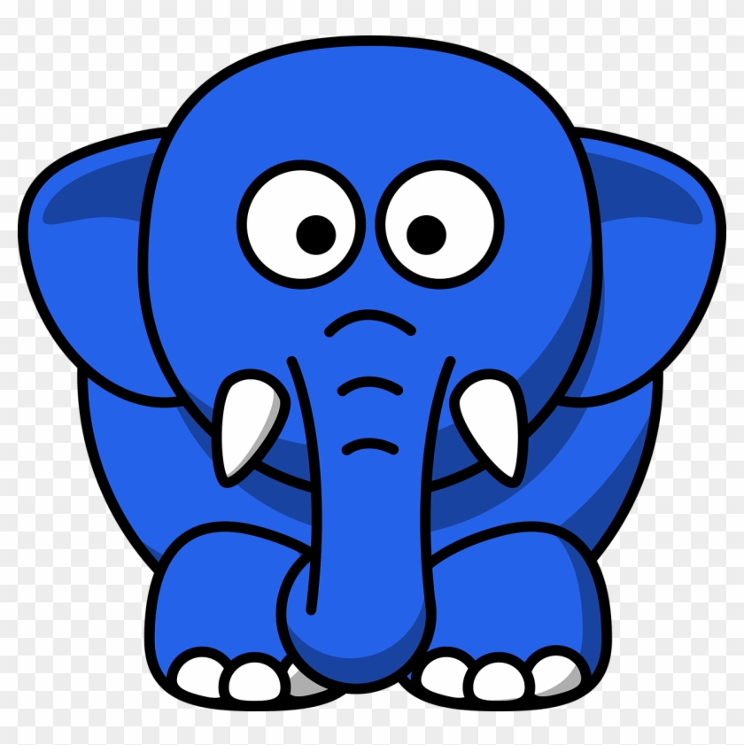 “don't Think Of A Blue Elephant ” - Cartoon Elephant Transparent #124575