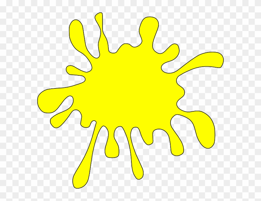 yellow paint splash clipart
