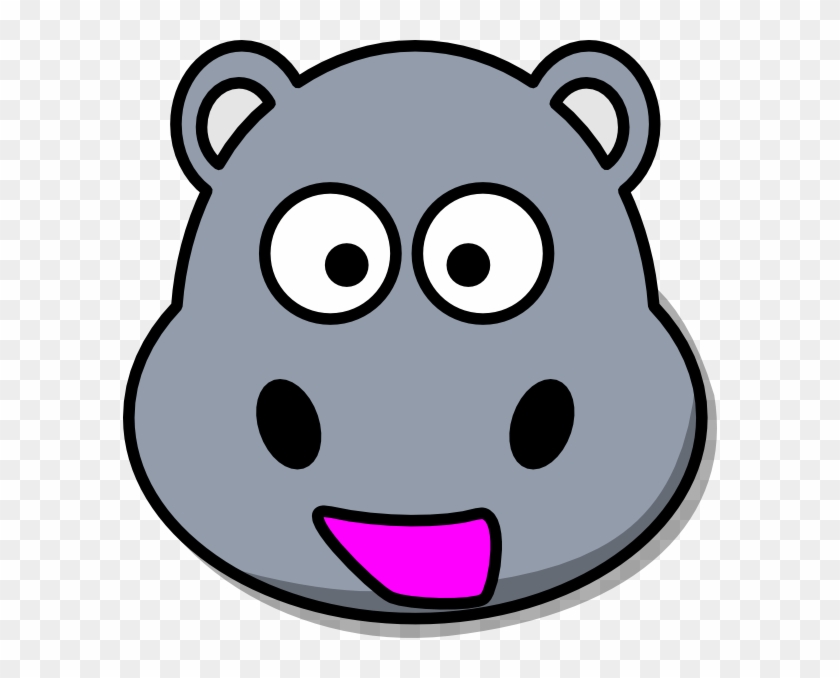 Hippo Head Clip Art At Clker - Cartoon Hippo - Full Size PNG Clipart ...