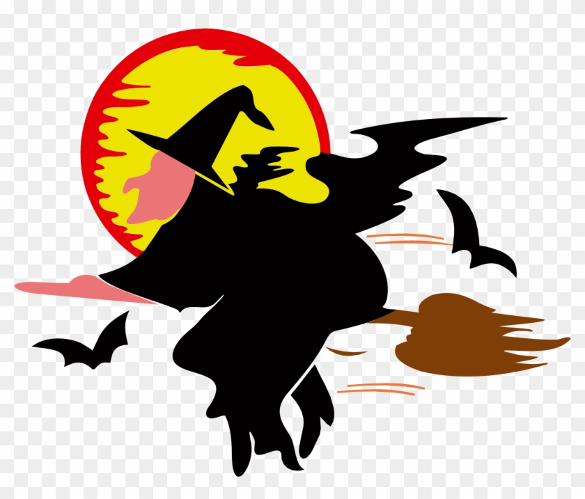 Harvest Moon Clipart Haloween - Witch Animated #128964