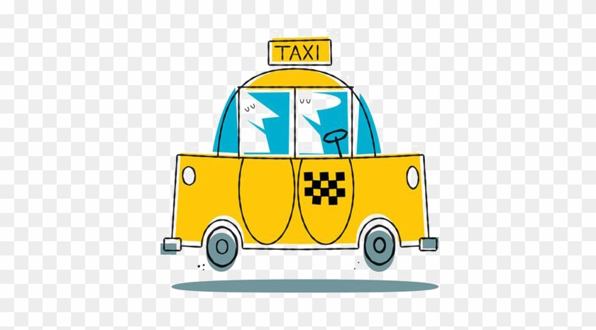 Taxi Drawing Illustration - Taxi Drawing Illustration #680582