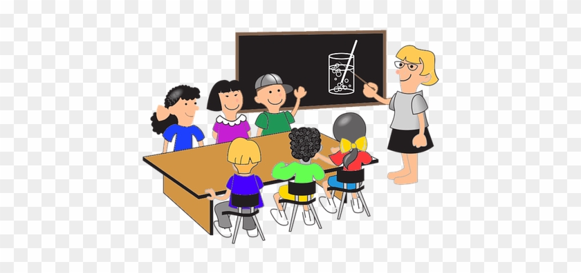 Blackboard Boys Chalkboard Children Classr - Students At Desks Clipart #681215