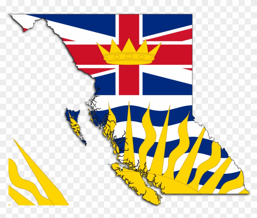 Flag-map Of British Columbia - British Columbia Provincial Flag #683701