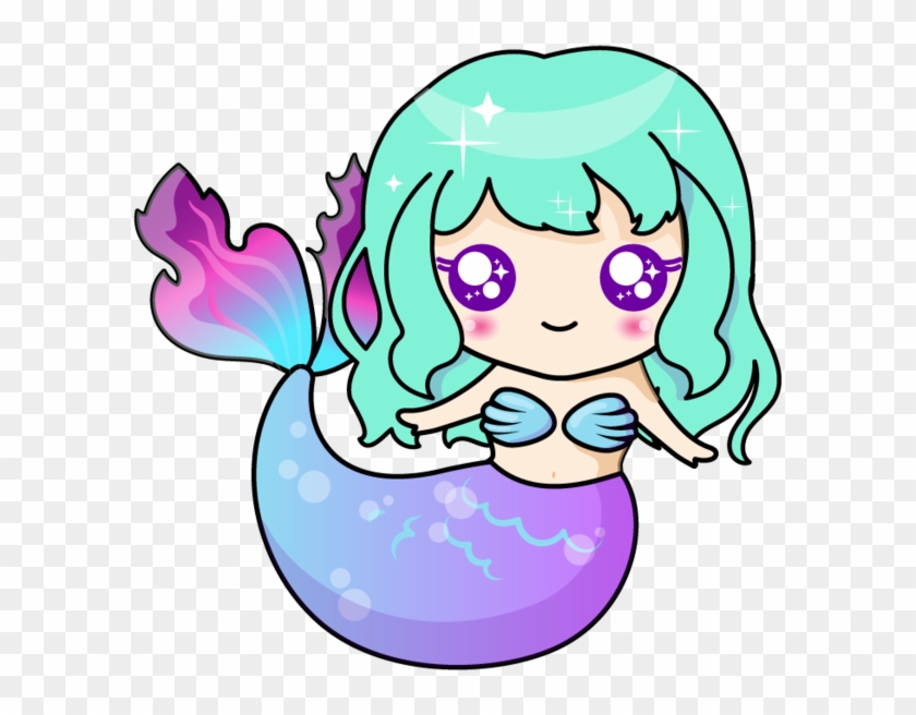 Kawaii Mermaid With Aqua Hair By Barovlud - Kawaii Mermaid #683768