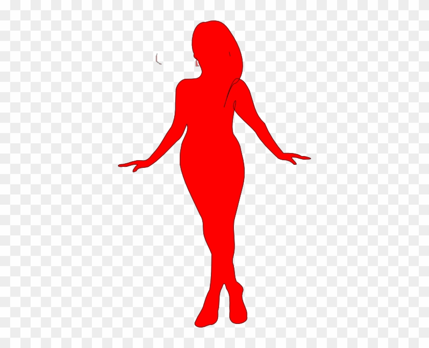 Curvy Woman Silhouette Clip Art #684356