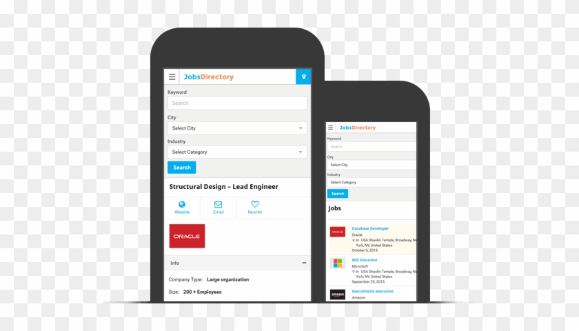 Jobsdirectory Wordpress Mobile App View Theme - Mobile App Job Listing #684528