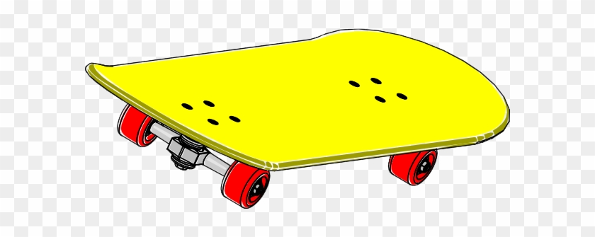 Yellow Clipart Skateboard - Yellow Skateboard Clipart #685351