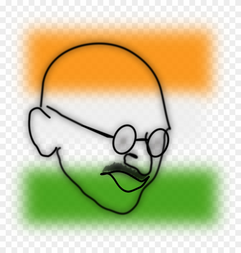 Medium Image  Mahatma Gandhi Sketches Outline  Free Transparent PNG  Clipart Images Download