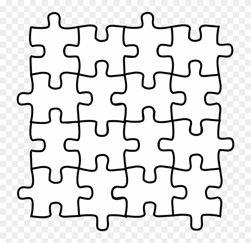 Puzzle Pieces Coloring Page Clip Art Colorable Of A - Black And White Puzzle Pieces Clip Art #692055