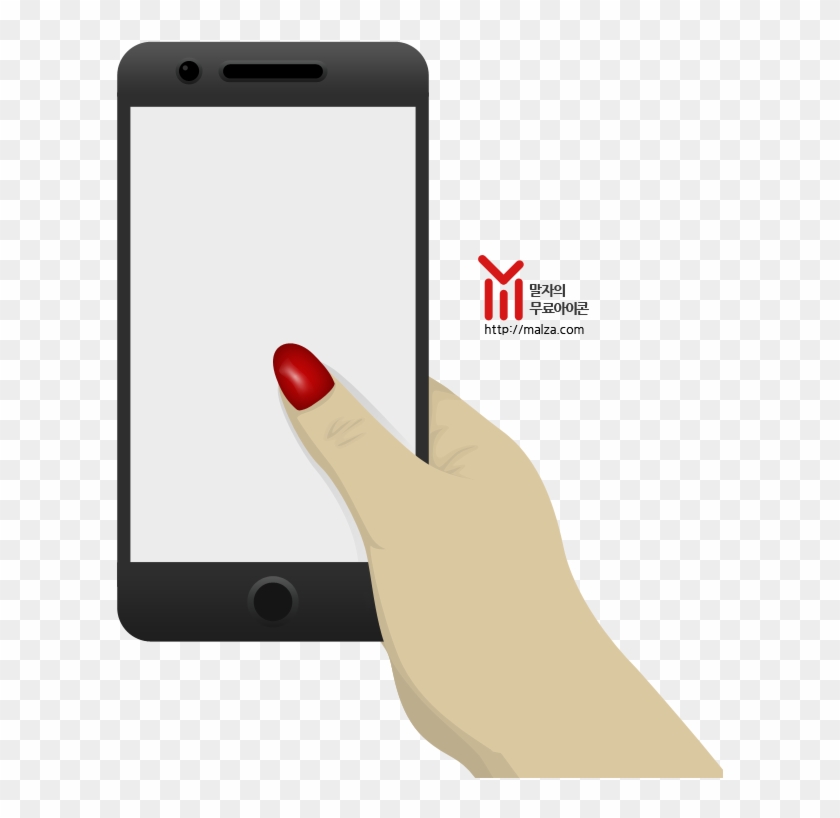 Smartphone Thumb Computer Icons Hand Model - 손 에 들고 있는 핸드폰 #696223