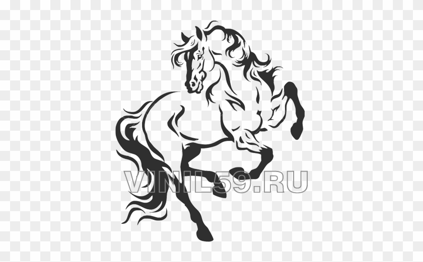 Интерьерная Или Авто Наклейка - Horse Black And White Tattoo #697117