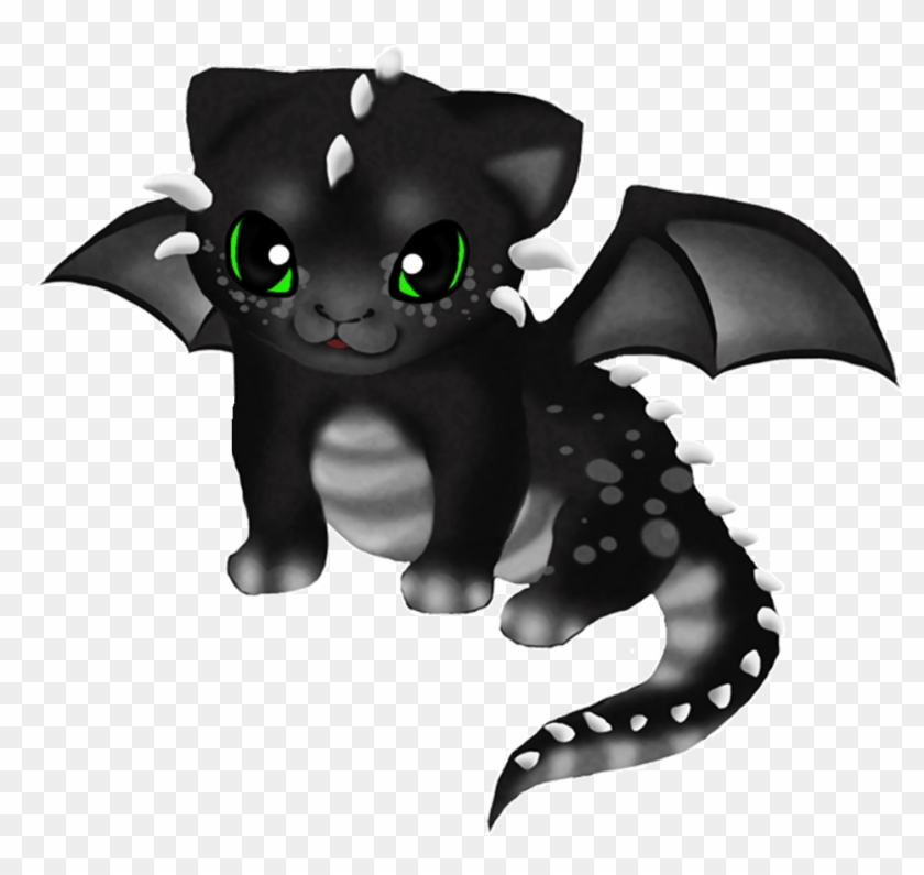 Baby Dragon By Panda Kiddie Baby Black Dragon Art Free Transparent Png Clipart Images Download