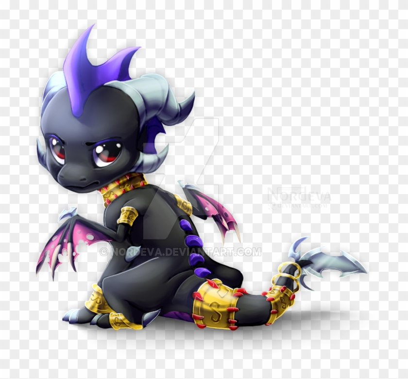 Chibi Dark Eg By Nordeva Cute Anime Baby Dragon Free Transparent Png Clipart Images Download