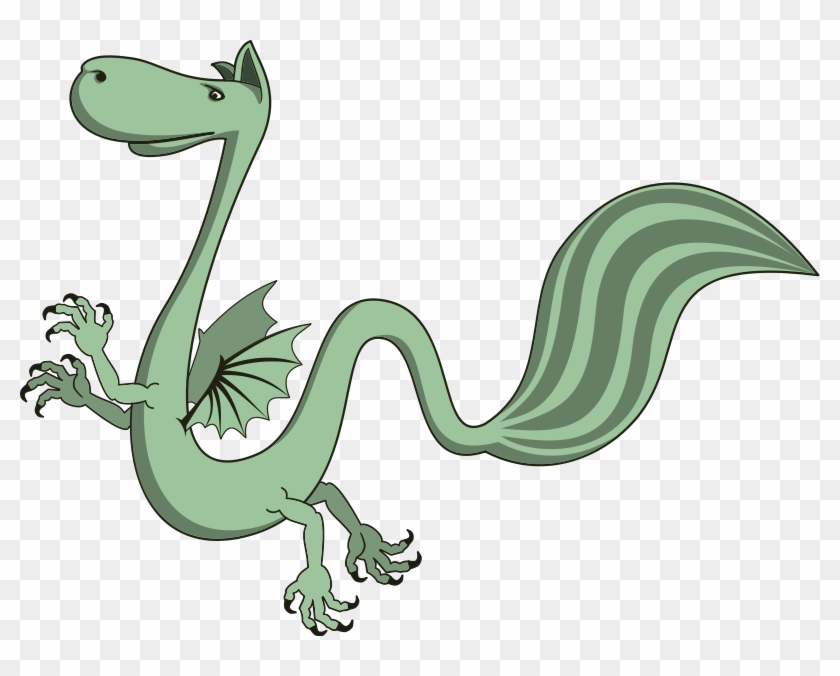 Free Cartoon Winged Dragon Clip Art - Rowing Dragon Clipart Free #701041