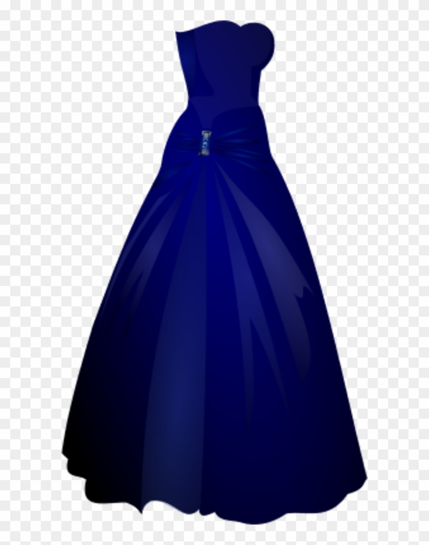 Dress Blue Gown Clip Art - Dress Blue Gown Clip Art #701101