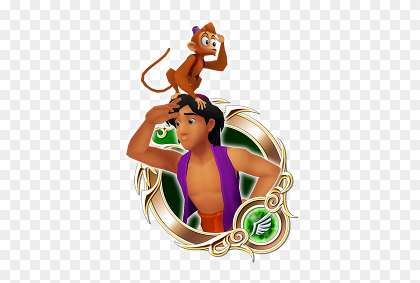 Aladdin & Abu - Aladdin Kingdom Heart - Free Transparent PNG