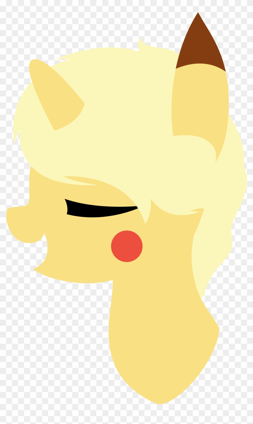 Pikachu Pony Lineless Headshot By Scourge707 Pikachu - Cartoon #704827