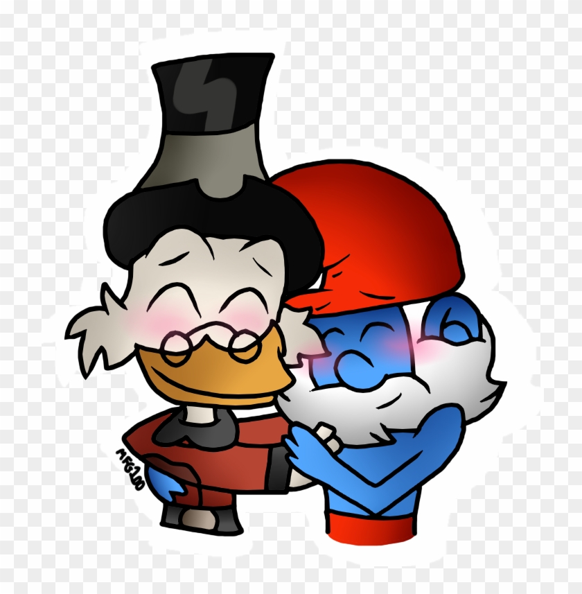 Papa Smurf X Scrooge Mcduck By Mixelfangirl100 - Scrooge Papa Smurf #704988