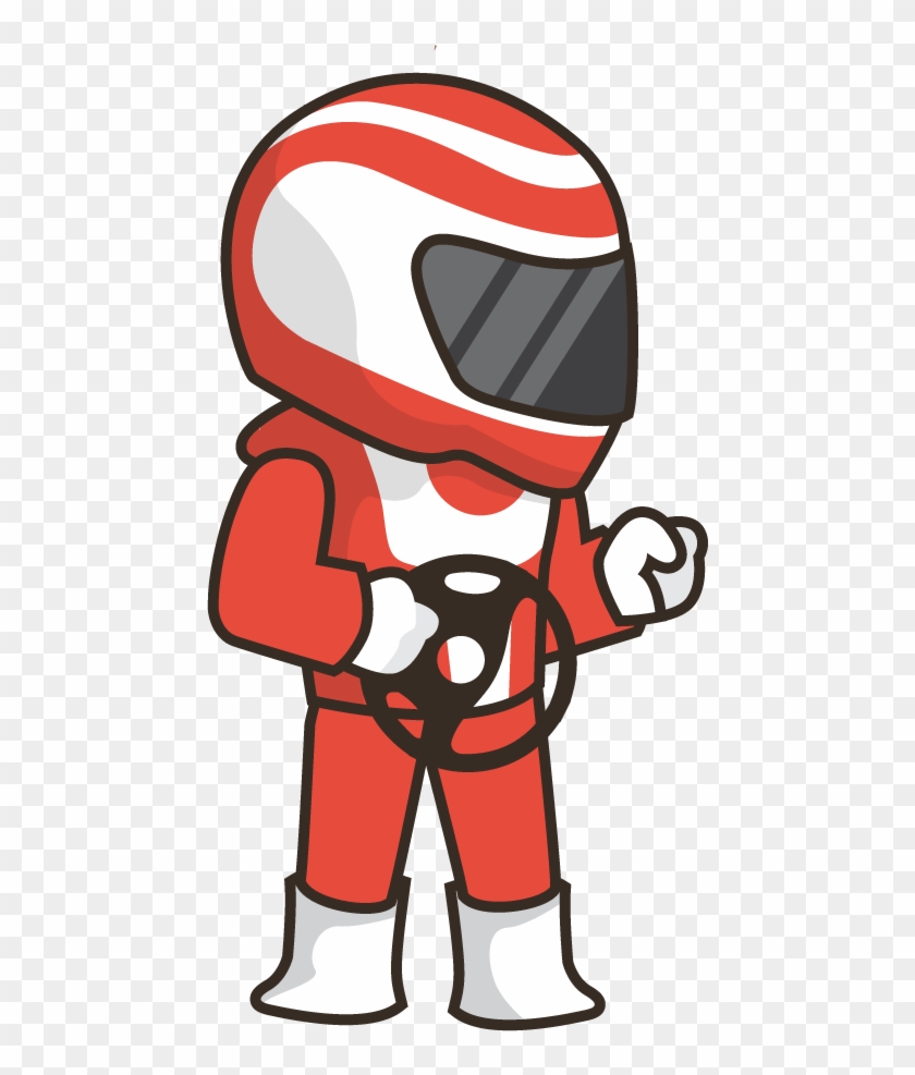 Cartoon Race Car Driver - Clipart Race Car Driver - Free Transparent