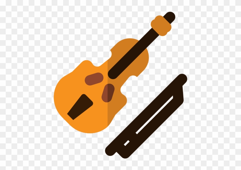 Violin Free Icon - เครื่องดนตรี สากล การ์ตูน Png #705574