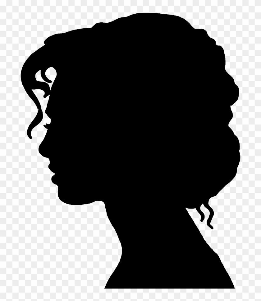 Victorian Woman Silhouette Reading