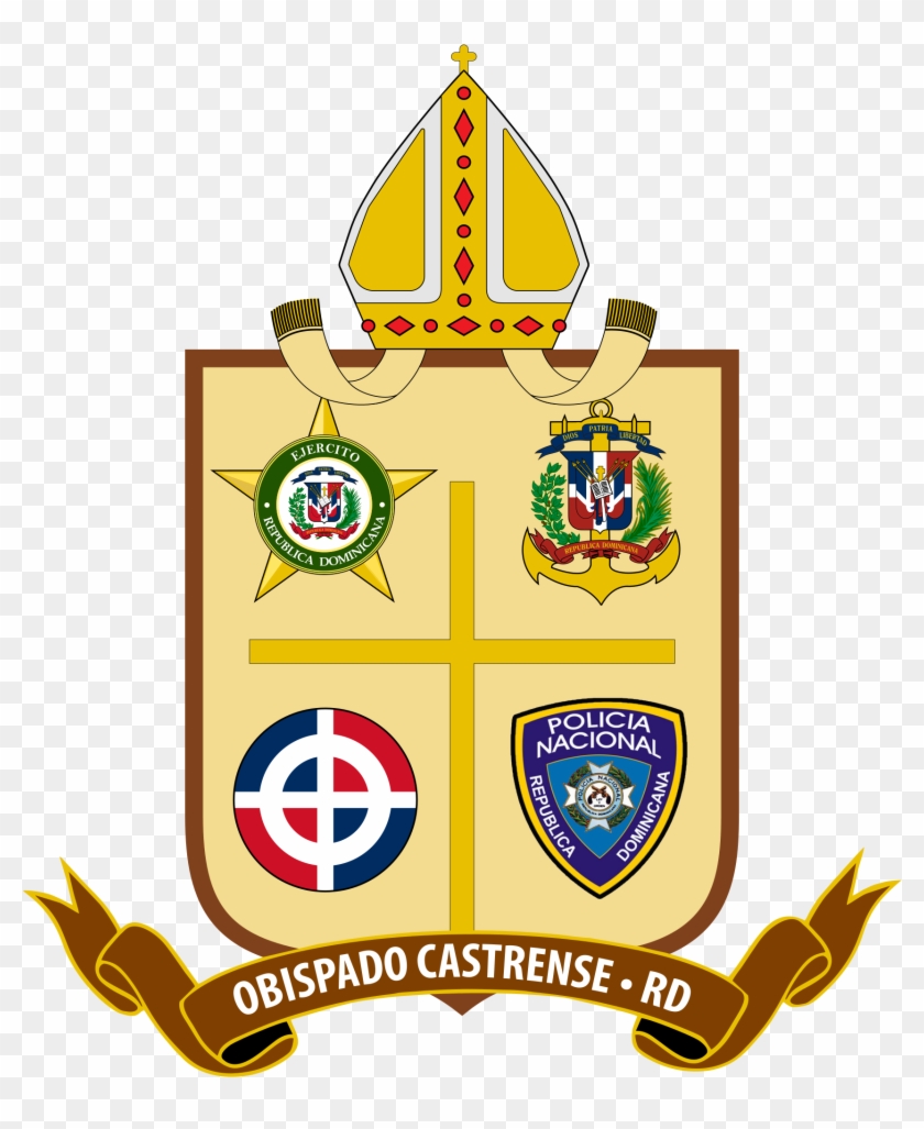 Escudo Obispado Castrense Rd - Armed Forces Of The Dominican Republic #707445