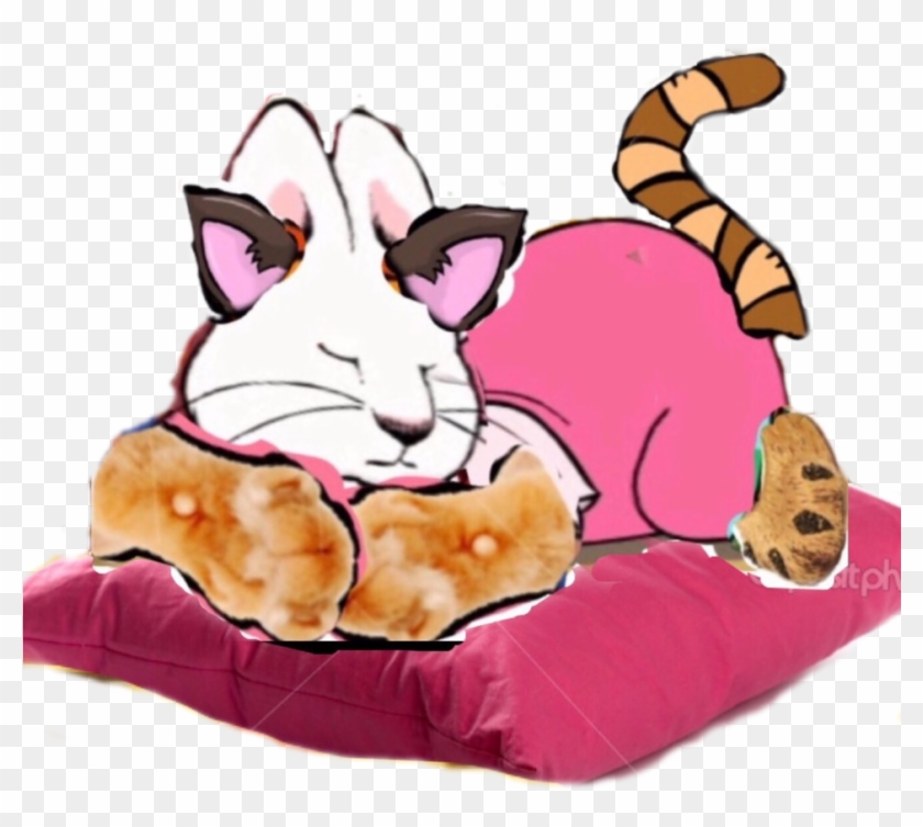 Cat Ruby Sleeping On Her Pillow Vector By Sloanvandoren - Cartoon #708691