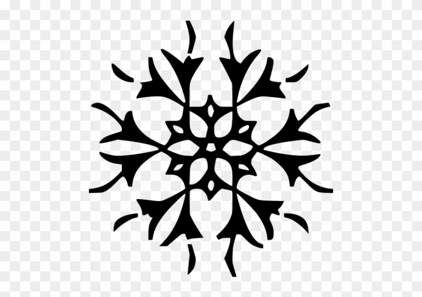 Black Snowflake 15 Icon - Illustration #708890