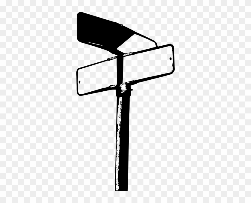street signs clip art black and white