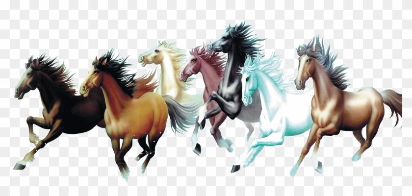 Horse Painting Interior Design Services Room Galloping - Dahlia Diy Eight Horses Run Animal Counted Cross Stitch #711709