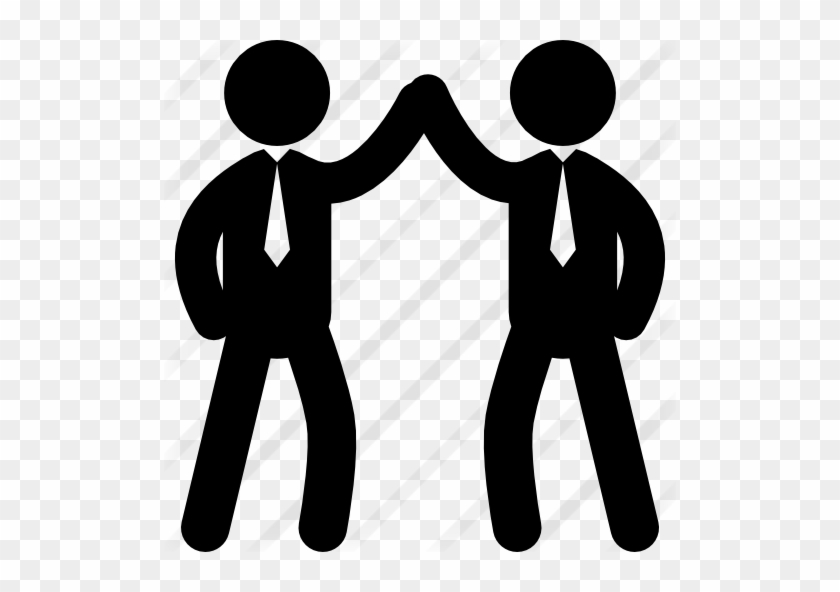 High Five Between Two Businessmen - Highfive Clipart #714304