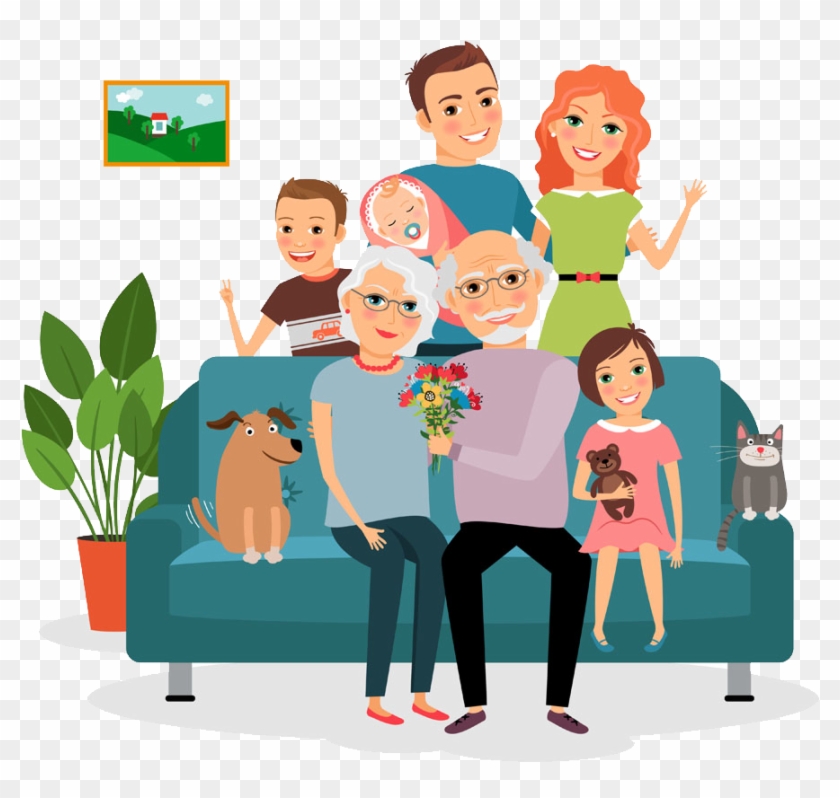 Family Couch Father Illustration - Family Couch Father Illustration ...