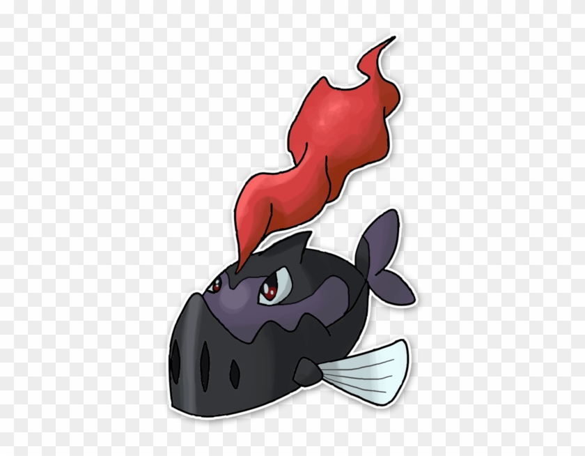 Helmarine, The Helmet Fish Fakemon By Xxdeviouspixelxx - Cartoon #715170