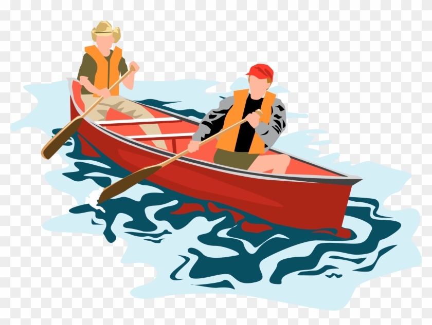 free indian in canoe clipart