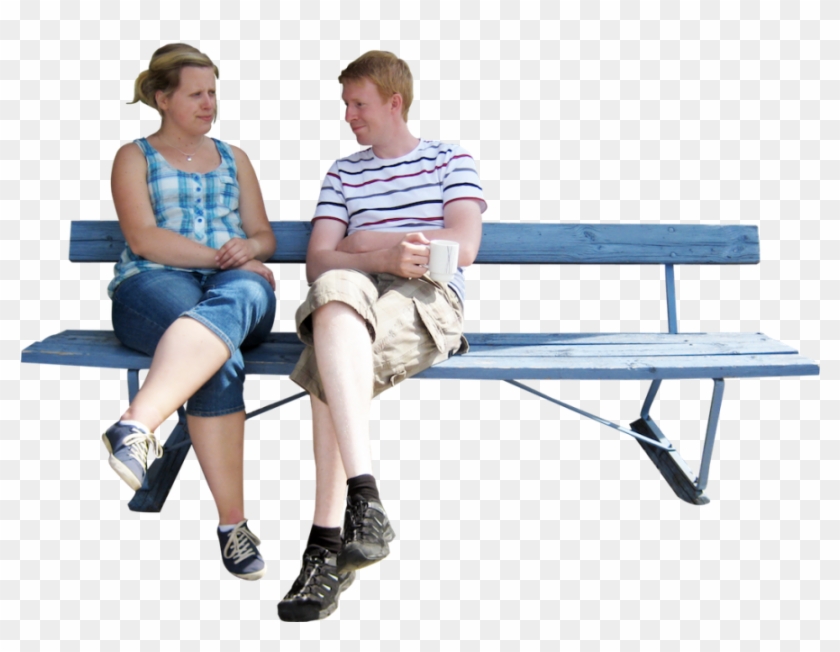 Sitting Park Bench - People Sitting On Bench Up Png #717317