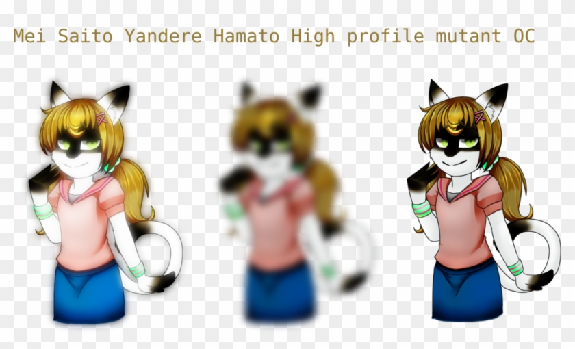 Mei Saito Transparent Yandere Kitty Oc By Mutantninjadragon - Drawing #717464