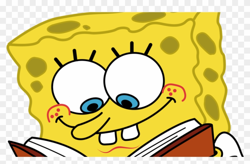 Sponge Bob Clip Art - Cartoon Character Reading A Book #717467