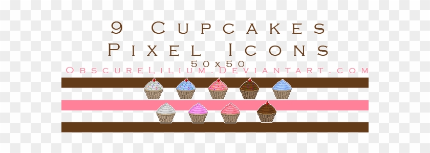 Cupcake Pixel Icons By Obscurelilium - Hfs #718377